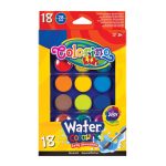 Colorino Kids nagygombos vízfesték készlet - 18 szín