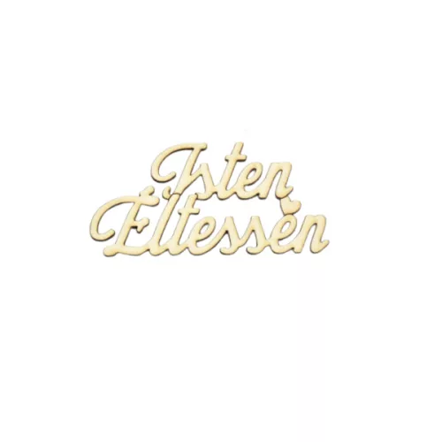 Fa "Isten éltessen" felirat 9,5cm - natúr