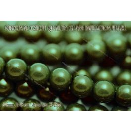 Teklagyöngy, olajzöld 6mm, 23-25 db /szál