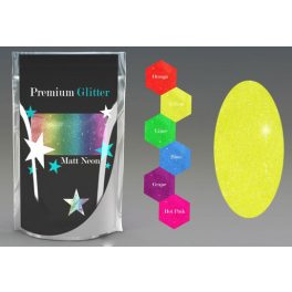 Csillámpor 4g, Matt Neon Sárga