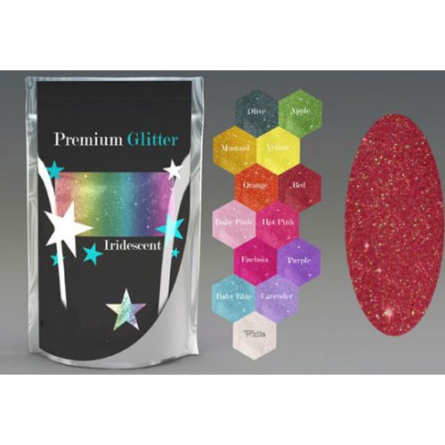 Csillámpor 4g, Irizáló Piros