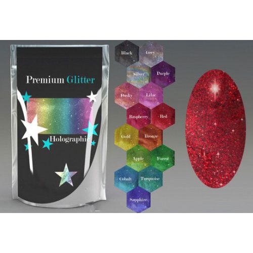 Csillámpor 4g, Holografikus Piros