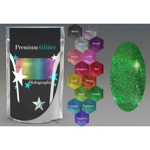 Csillámpor 4g, Holografikus Zöld