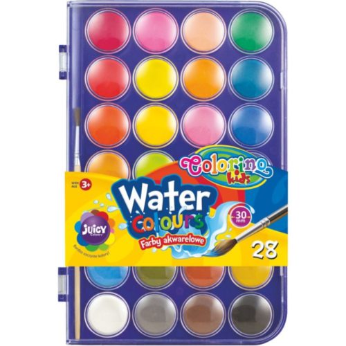 Colorino Kids nagygombos vízfesték készlet - 28 szín