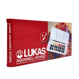 Lukas Studio akvarell szett, 24x1/2 szilke, 1db ecset 