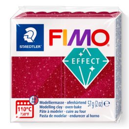 Fimo Effect Gyurma, metál, 57g, galaxis piros
