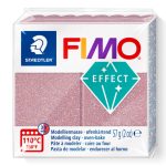 Fimo Effect Gyurma, metál, 57g, csillámos rózsa arany