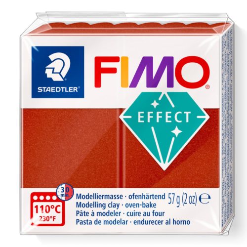 Fimo Effect Gyurma, metál, 57g, metál vörösréz