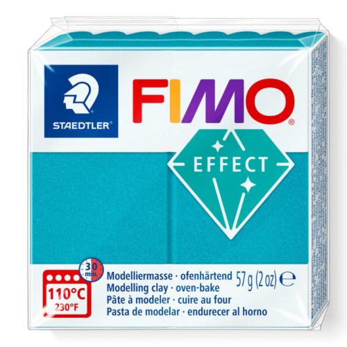 Fimo Effect Gyurma, metál, 57g, metál türkiz