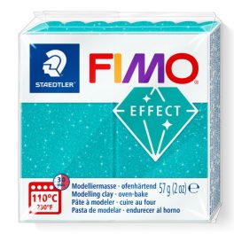 Fimo Effect Gyurma, metál, 57g, galaxis türkiz