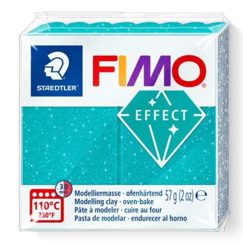 Fimo Effect Gyurma, metál, 57g, galaxis türkiz