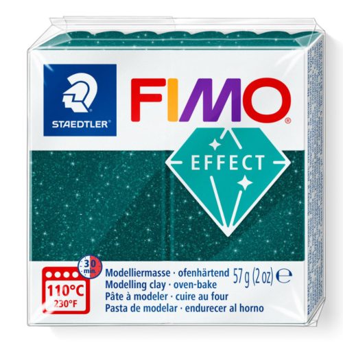 Fimo Effect Gyurma, metál, 57g, galaxis zöld