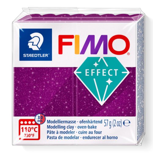 Fimo Effect Gyurma, metál, 57g, galaxis lila