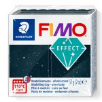 Fimo Effect Gyurma, metál, 57g, kőhatású fekete gránit