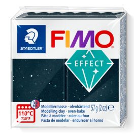 Fimo Effect Gyurma, metál, 57g, kőhatású fekete gránit