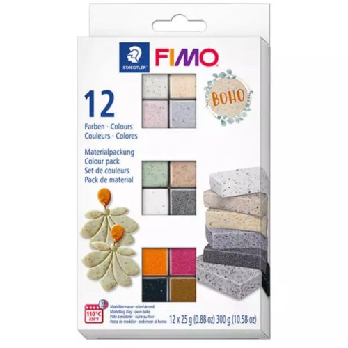 Gyurmakészlet, Fimo Effect Colour Pack, 12x25g, Boho