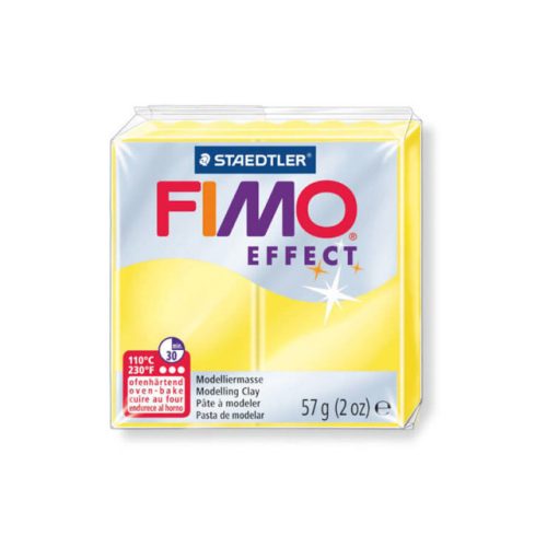 Fimo Effect Gyurma, áttetsző, 57g, sárga 104