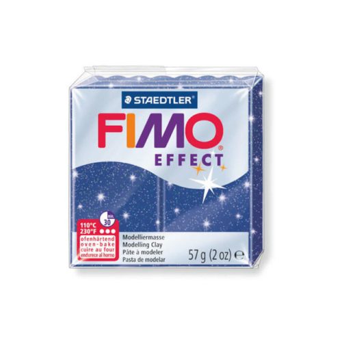 Fimo Effect Gyurma, csillámos, 57g, kék 302