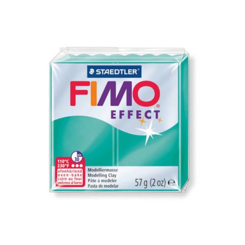 Fimo Effect Gyurma, áttetsző, 57g, zöld 504