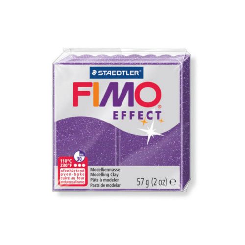 Fimo Effect Gyurma, csillámos, 57g, bíborlila 602