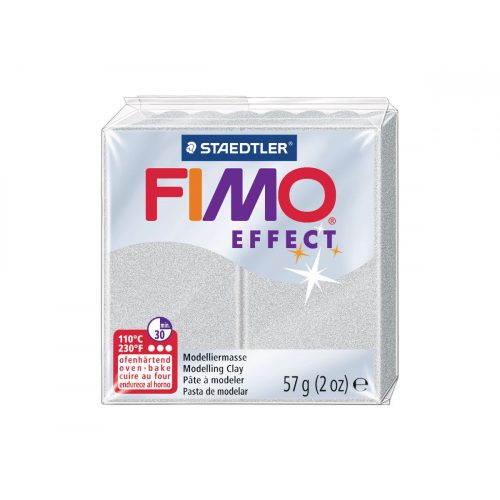 Fimo Effect Gyurma, metál, 57g, ezüst 81