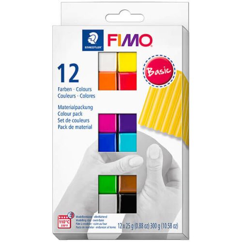 Gyurmakészlet, Fimo Effect Colour Pack, 12x25g, Basic