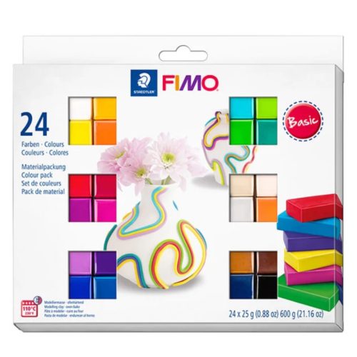 Gyurmakészlet, Fimo Soft, 24x25g, Basic