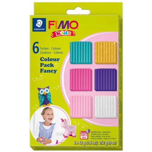 Gyurmakészlet, Fimo Kids, Colour Pack 6x42g, lányoknak