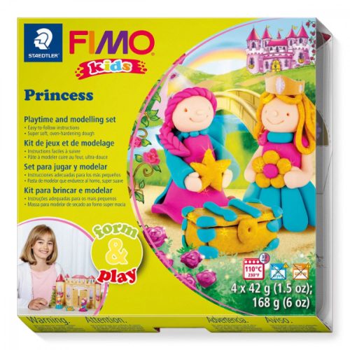 Gyurmakészlet, Fimo Kids, 4x42g, hercegnők