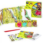 Gyurmakészlet, Fimo Kids, 4x42g, dínók