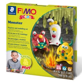 Gyurmakészlet, Fimo Kids, 4x42g, szörnyek