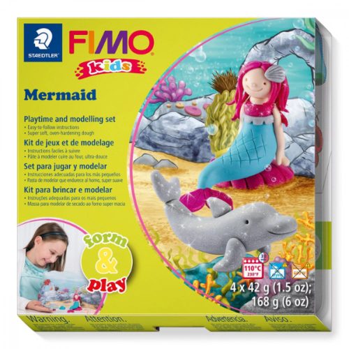 Gyurmakészlet, Fimo Kids, 4x42g, hableány