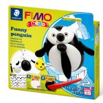 Gyurmakészlet, STA, Fimo Kids, 2x42g, vicces pingvin