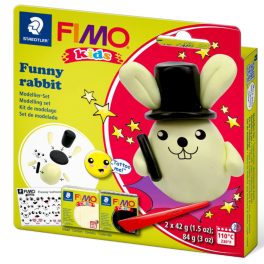 Gyurmakészlet, STA, Fimo Kids, 2x42g, vicces nyúl