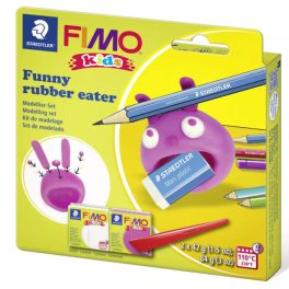 Gyurmakészlet, STA, Fimo Kids, 2x42g, vicces radírevő