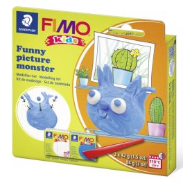   Gyurmakészlet, STA, Fimo Kids, 2x42g, vicces kép szörnyeteg