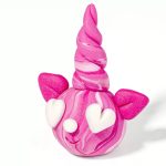 Gyurmakészlet, STA, Fimo Kids, 2x42g, vicces hajgumitartó unikornis