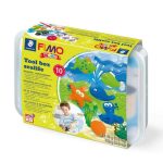 Gyurmakészlet, Fimo Kids, Tengeri állatok - 4x42g + szerszámok