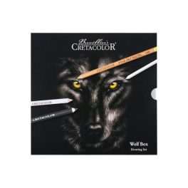 Rajzkészlet, Cretacolor Wolf box 25 darabos, fémdobozos