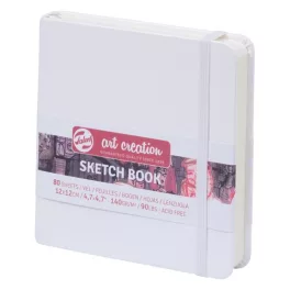   Talens Art Creation Sketch book rajztömb, 12x12cm, 140g/m2, 80lap bianco(sárgásfehér) savmentes papír- fehér borító