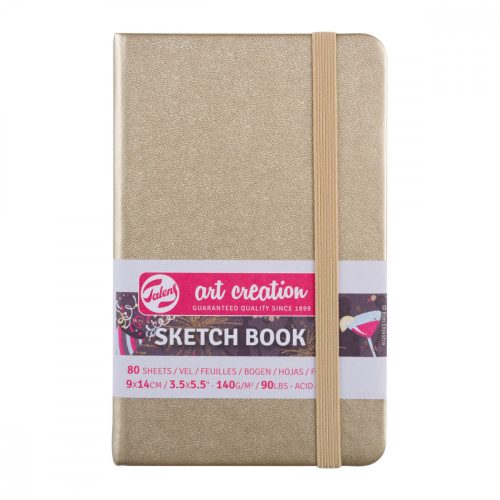 Talens Art Creation Sketch Book rajz- és vázlatfüzet, 9x14cm, 140g/m², 80lap, fehérarany
