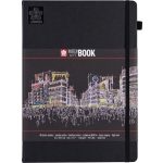 Sakura Sketch note jegyzettömb, A4(21x29.7cm), 140g/m², 80lap - fekete lap, savmentes