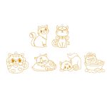 Amos fényvarázs forma szett 6db S-14 - Cicák