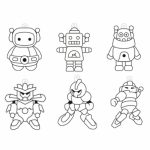 Amos fényvarázs forma szett 6db - Robotok