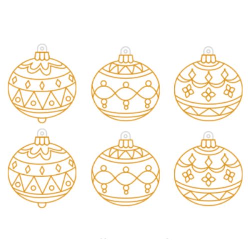 Amos fényvarázs forma szett 6db - Karácsonyi gömbök