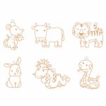 Amos fényvarázs forma szett 6db S-21 - Állatok