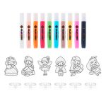 Amos üvegmatrica készlet 10x10,5ml + fényvarázs formák - Lányos buli 