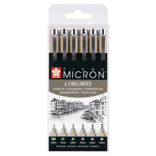 Sakura Pigma Micron tűfilc készlet, 6db PO(XSDK-6)