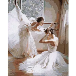 Balerinák - számfestő keretre feszítve (40x50cm)