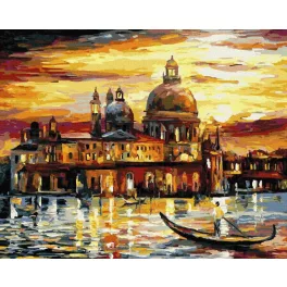   Velence arany égboltja - számfestő keretre feszítve (40x50cm)